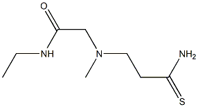 2-[(2-carbamothioylethyl)(methyl)amino]-N-ethylacetamide Structure