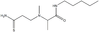 2-[(2-carbamothioylethyl)(methyl)amino]-N-pentylpropanamide Struktur