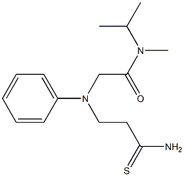 2-[(2-carbamothioylethyl)(phenyl)amino]-N-methyl-N-(propan-2-yl)acetamide Structure