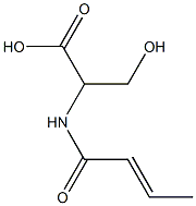 2-[(2E)-but-2-enoylamino]-3-hydroxypropanoic acid Structure