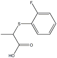 2-[(2-fluorophenyl)thio]propanoic acid Struktur
