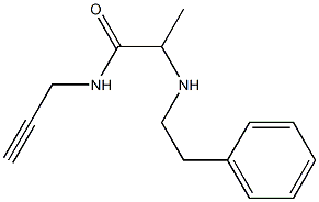 2-[(2-phenylethyl)amino]-N-(prop-2-yn-1-yl)propanamide 结构式