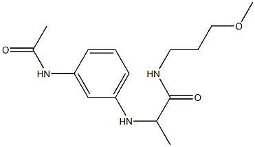2-[(3-acetamidophenyl)amino]-N-(3-methoxypropyl)propanamide Struktur