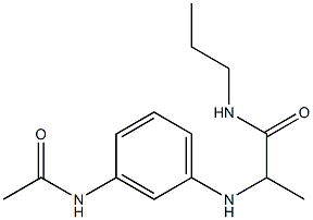 2-[(3-acetamidophenyl)amino]-N-propylpropanamide Struktur