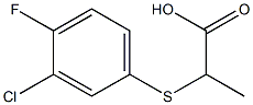 2-[(3-chloro-4-fluorophenyl)thio]propanoic acid Structure