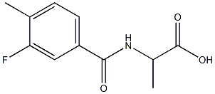 2-[(3-fluoro-4-methylbenzoyl)amino]propanoic acid Structure