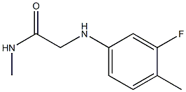 2-[(3-fluoro-4-methylphenyl)amino]-N-methylacetamide Struktur