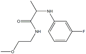 2-[(3-fluorophenyl)amino]-N-(2-methoxyethyl)propanamide Structure