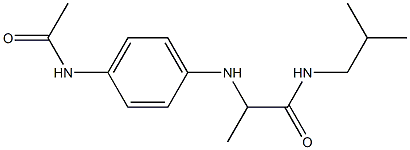 2-[(4-acetamidophenyl)amino]-N-(2-methylpropyl)propanamide Structure