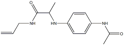 2-[(4-acetamidophenyl)amino]-N-(prop-2-en-1-yl)propanamide Structure