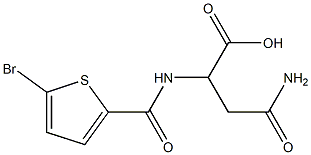 2-[(5-bromothiophen-2-yl)formamido]-3-carbamoylpropanoic acid Structure