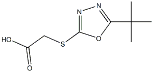 2-[(5-tert-butyl-1,3,4-oxadiazol-2-yl)sulfanyl]acetic acid Struktur