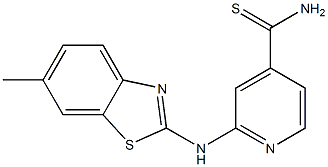2-[(6-methyl-1,3-benzothiazol-2-yl)amino]pyridine-4-carbothioamide Structure