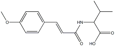 2-[3-(4-methoxyphenyl)prop-2-enamido]-3-methylbutanoic acid Struktur