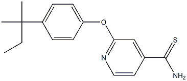 2-[4-(2-methylbutan-2-yl)phenoxy]pyridine-4-carbothioamide,,结构式
