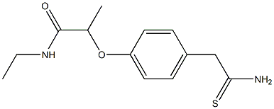 2-[4-(carbamothioylmethyl)phenoxy]-N-ethylpropanamide Struktur