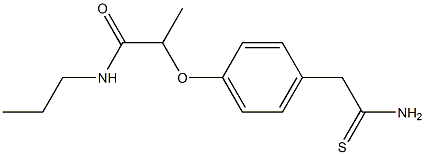 2-[4-(carbamothioylmethyl)phenoxy]-N-propylpropanamide Structure