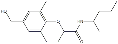2-[4-(hydroxymethyl)-2,6-dimethylphenoxy]-N-(pentan-2-yl)propanamide|