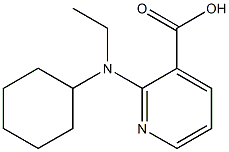2-[cyclohexyl(ethyl)amino]pyridine-3-carboxylic acid 结构式