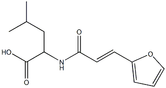 2-{[(2E)-3-(2-furyl)prop-2-enoyl]amino}-4-methylpentanoic acid 结构式