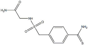 2-{[(4-carbamothioylphenyl)methane]sulfonamido}acetamide Struktur