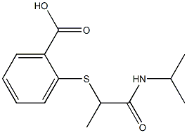 2-{[1-(propan-2-ylcarbamoyl)ethyl]sulfanyl}benzoic acid Structure