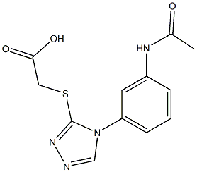 2-{[4-(3-acetamidophenyl)-4H-1,2,4-triazol-3-yl]sulfanyl}acetic acid Struktur