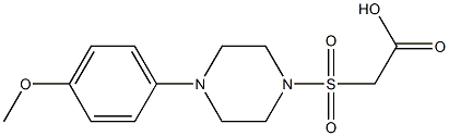 2-{[4-(4-methoxyphenyl)piperazine-1-]sulfonyl}acetic acid Struktur