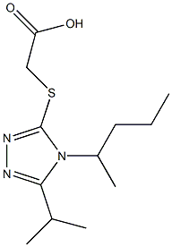 2-{[4-(pentan-2-yl)-5-(propan-2-yl)-4H-1,2,4-triazol-3-yl]sulfanyl}acetic acid 结构式