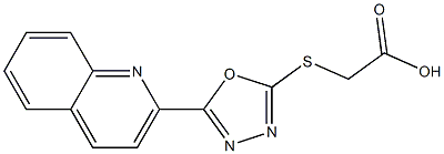 2-{[5-(quinolin-2-yl)-1,3,4-oxadiazol-2-yl]sulfanyl}acetic acid Structure