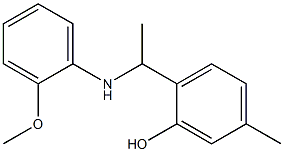 2-{1-[(2-methoxyphenyl)amino]ethyl}-5-methylphenol Structure