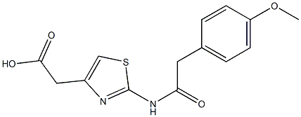2-{2-[2-(4-methoxyphenyl)acetamido]-1,3-thiazol-4-yl}acetic acid Structure