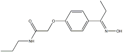 2-{4-[(1E)-N-hydroxypropanimidoyl]phenoxy}-N-propylacetamide 化学構造式