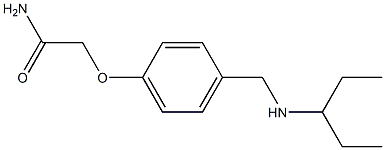 2-{4-[(pentan-3-ylamino)methyl]phenoxy}acetamide 化学構造式