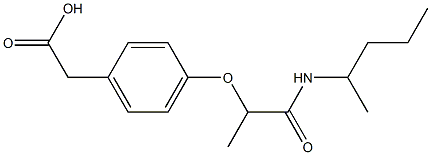 2-{4-[1-(pentan-2-ylcarbamoyl)ethoxy]phenyl}acetic acid Structure