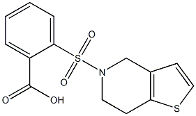 2-{4H,5H,6H,7H-thieno[3,2-c]pyridine-5-sulfonyl}benzoic acid,,结构式