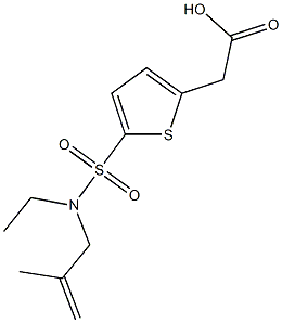 2-{5-[ethyl(2-methylprop-2-en-1-yl)sulfamoyl]thiophen-2-yl}acetic acid,,结构式