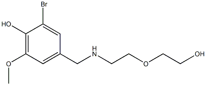 2-bromo-4-({[2-(2-hydroxyethoxy)ethyl]amino}methyl)-6-methoxyphenol Structure