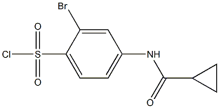 2-bromo-4-[(cyclopropylcarbonyl)amino]benzenesulfonyl chloride Structure