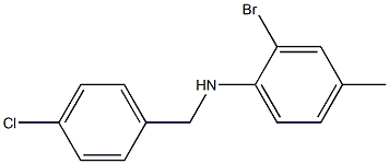 2-bromo-N-[(4-chlorophenyl)methyl]-4-methylaniline Struktur