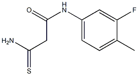 2-carbamothioyl-N-(3-fluoro-4-methylphenyl)acetamide Struktur