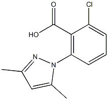 2-chloro-6-(3,5-dimethyl-1H-pyrazol-1-yl)benzoic acid Structure