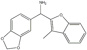 2H-1,3-benzodioxol-5-yl(3-methyl-1-benzofuran-2-yl)methanamine Structure