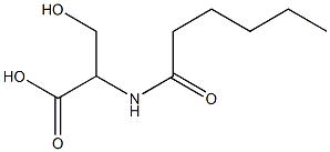 2-hexanamido-3-hydroxypropanoic acid Structure