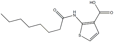 2-octanamidothiophene-3-carboxylic acid Struktur