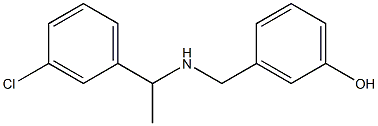 3-({[1-(3-chlorophenyl)ethyl]amino}methyl)phenol 结构式
