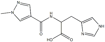 3-(1H-imidazol-4-yl)-2-[(1-methyl-1H-pyrazol-4-yl)formamido]propanoic acid 结构式