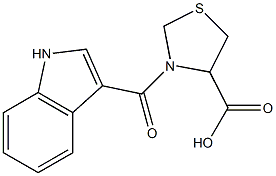 3-(1H-indol-3-ylcarbonyl)-1,3-thiazolidine-4-carboxylic acid Structure