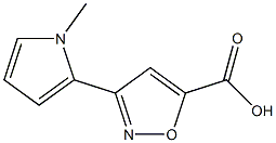 3-(1-methyl-1H-pyrrol-2-yl)-1,2-oxazole-5-carboxylic acid,,结构式