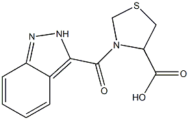 3-(2H-indazol-3-ylcarbonyl)-1,3-thiazolidine-4-carboxylic acid 结构式